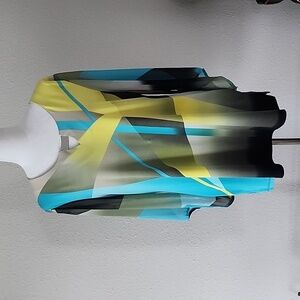 JM Collection Top with Sheer Sleeves